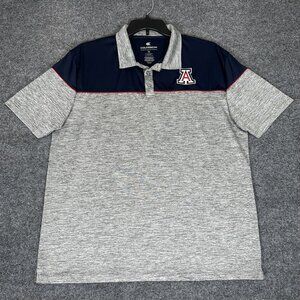 Arizona Wildcats Polo Shirt Mens XL Blue‎ Grey Short Sleeve College NCAA Adult